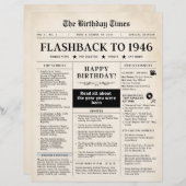 Born in 1946 Mock Newspaper sepia (Voorkant / Achterkant)