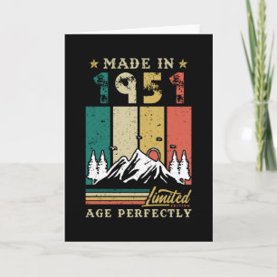 Born In 1951 Birthday Kaart