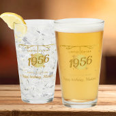 Born in 1956 70th birthday party drinks barware glas