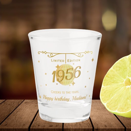 Born in 1956 70th birthday party drinks barware shot glas