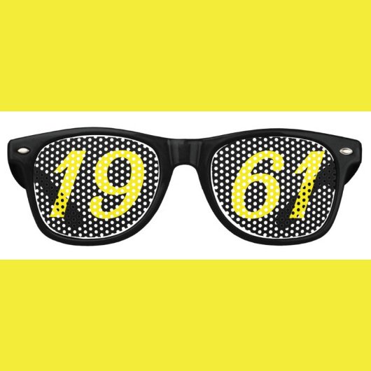 Born in 1961 65th birthday fun shades sunglasses retro zonnebril