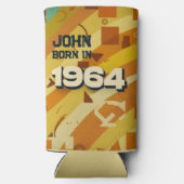 Born in 1964 - Geometric Design - Retro 60s - Name Seltzer Blikjeskoeler (Achterkant)