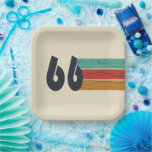 Born in 1966 vintage 60th birthday party papieren bordje<br><div class="desc">Add some originality to your wardrobe with this vintage sunset birthday graphic design featuring an awesome typography font. It's a great gift idea for men,  women,  husbands,  wives,  grandmothers,  and grandfathers who will love this unique artwork. The perfect funny holiday present for a happy birthday party.</div>