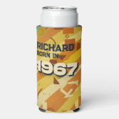 Born in 1967 - Geometric Design - Retro 60s - Name Seltzer Blikjeskoeler (Seltzer Achterkant)