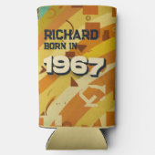 Born in 1967 - Geometric Design - Retro 60s - Name Seltzer Blikjeskoeler (Achterkant)