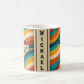 Born in 1970 Personalized Mug - 70s Groovy Stripes Koffiemok (Center)