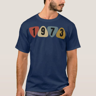 Born In 1973 Guitarist Guitar Pick Music Birthday  T-shirt