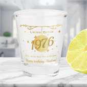 Born in 1976 50th birthday party drinks barware shot glas
