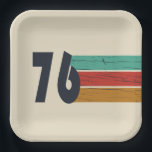 Born in 1976 vintage 50th birthday party papieren bordje<br><div class="desc">Add some originality to your wardrobe with this vintage sunset birthday graphic design featuring an awesome typography font. It's a great gift idea for men,  women,  husbands,  wives,  grandmothers,  and grandfathers who will love this unique artwork. The perfect funny holiday present for a happy birthday party.</div>