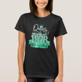 Born in 1978 I Black Turquoise Party Outfit & Acce T-shirt (Voorkant)