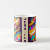 Born in 1981 Personalized Mug - 80s Neon Geometric Koffiemok (Center)