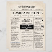 Born in 1996 Sepia Newspaper (Voorkant / Achterkant)