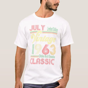 Born In July 1963 Vintage Oldie But Goodie 58th Bi T-shirt