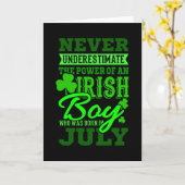 BORN IN JULY Birthday Irish Boy Mannen Dad Kaart (Gele Bloem)