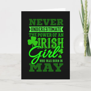 BORN IN MEY Birthday Irish Girl Women Mam Kaart