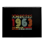 Born In October 1963 Gift Kalender (Hoes)
