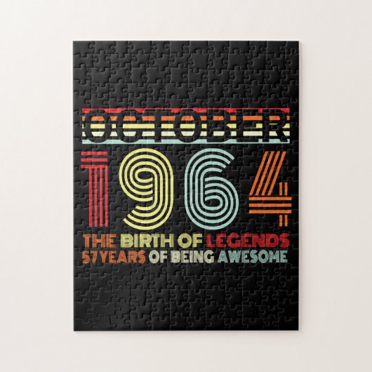 Born In October 1964 Gift Legpuzzel (Verticaal)