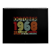 Born In October 1968 Gift Kalender (Hoes)