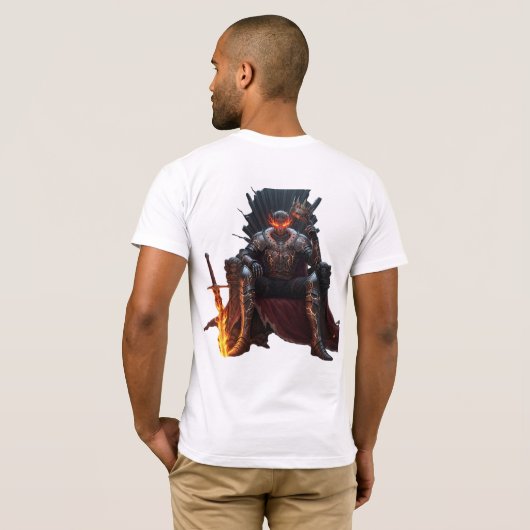 Born in Ruin Crowned in Fire – Dark Fantasy Anime  T-shirt (Achterkant volledig)