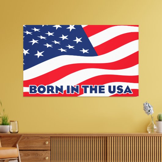 Born in the USA Canvas Afdruk (Insitu (Woonkamer))