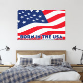 Born in the USA Canvas Afdruk (Insitu (Slaapkamer))