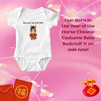 Born in the Year of the Horse Chinese Costume Romper