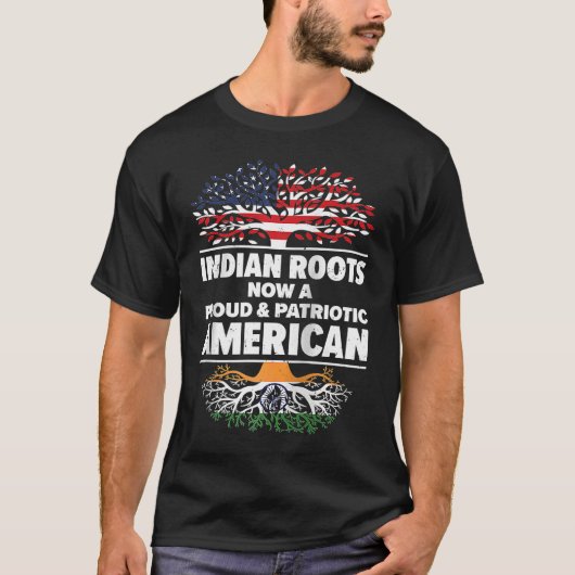 Born Indian India American USA Citizenship Raglan  T-shirt (Voorkant)