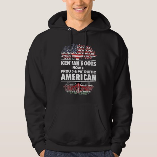 Born Kenyan Kenya American USA Citizenship  3 Hoodie (Voorkant)
