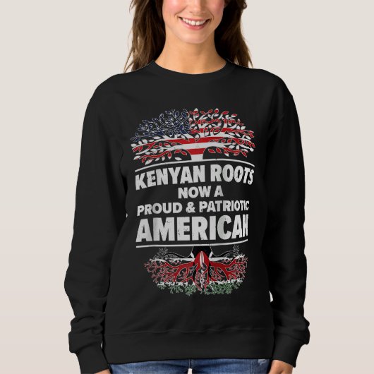 Born Kenyan Kenya American USA Citizenship Raglan  Trui (Voorkant)