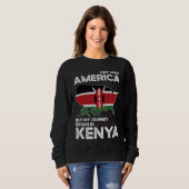 Born Kenyan Kenya American USA Citizenship Trui (Voorkant volledig)