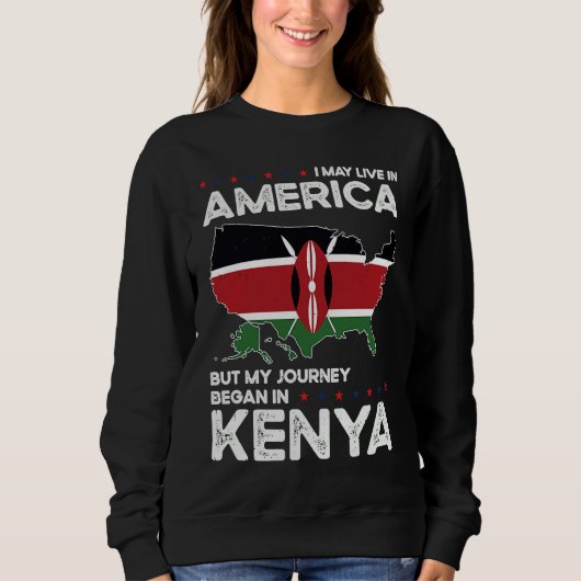 Born Kenyan Kenya American USA Citizenship Trui (Voorkant)