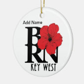 BORN Key West Florida Hibiscus Keramisch Ornament (Links)