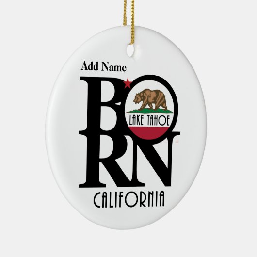 BORN Lake Tahoe California Keramisch Ornament (Rechts)