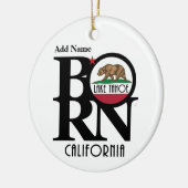 BORN Lake Tahoe California Keramisch Ornament (Links)