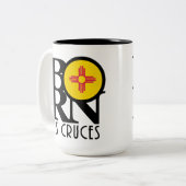 BORN Las Cruces New Mexico 15oz Tweekleurige Koffiemok (Voorkant links)