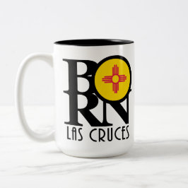 BORN Las Cruces New Mexico 15oz Tweekleurige Koffiemok
