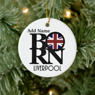 BORN Liverpool England (VK-vlag) Keramisch Ornament