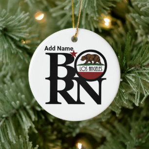 BORN Los Angeles CA Keramisch Ornament