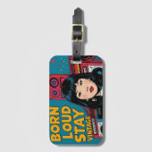 Born Loud Blijf Bagagelabel (Voorkant (verticaal))