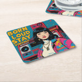 Born Loud Blijf Kartonnen Onderzetters (Schuin)