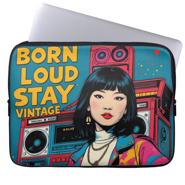 Born Loud Blijf  Laptop Sleeve (Voorkant)