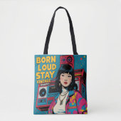 Born Loud Blijf Tote Bag (Voorkant)