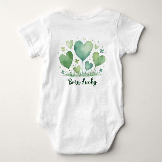 Born Lucky for Clover-Covered Cuties Romper (Achterkant)