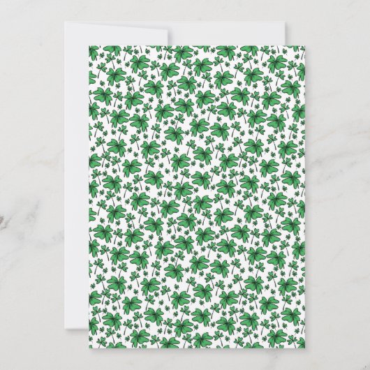 Born Lucky Little Saint Patrick Rabbit Baby shower Kaart (Achterkant)