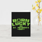 Born Lucky On St Patricks Day Shirt Birthday Boy G Kaart (Gele Bloem)