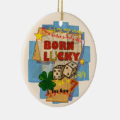 Born Lucky poker Keramisch Ornament (Rechts)