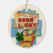 Born Lucky poker Keramisch Ornament (Links)