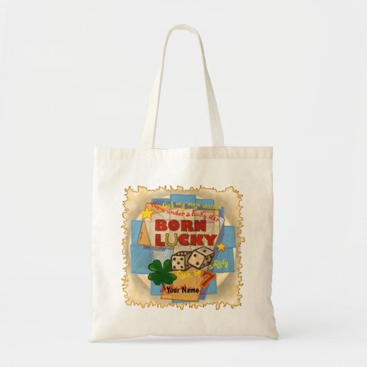 Born Lucky poker Tote Bag (Voorkant)