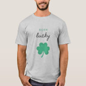 "BORN LUCKY SHAMROCK"-MANNEN T-SHIRT (Voorkant)