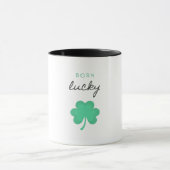 "BORN LUCKY SHAMROCK" TWEE TONE MOK. MOK (Midden)